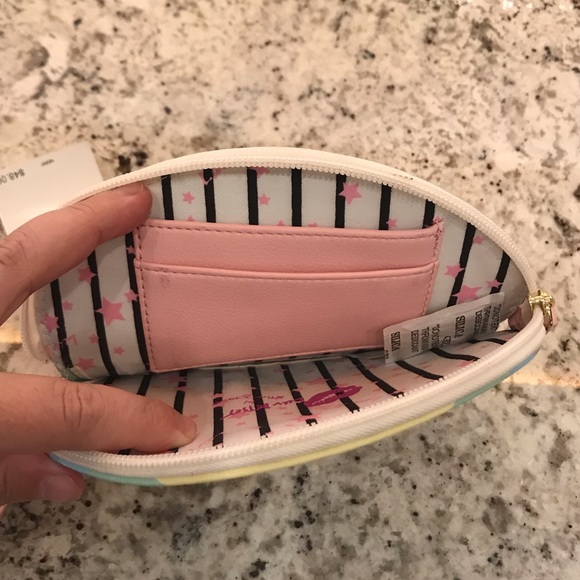 BETSEY JOHNSON Rainbow Unicorn Kitty Wristlet - Picture 4 of 5